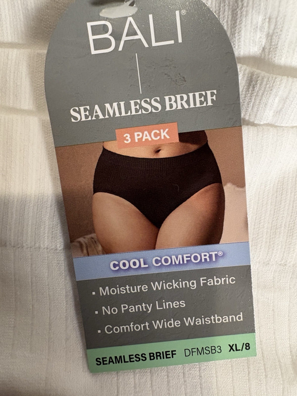 NEW Bali Briefs Comfort Revolution Briefs Women’s X-Large 3 Pair White DFMSB3