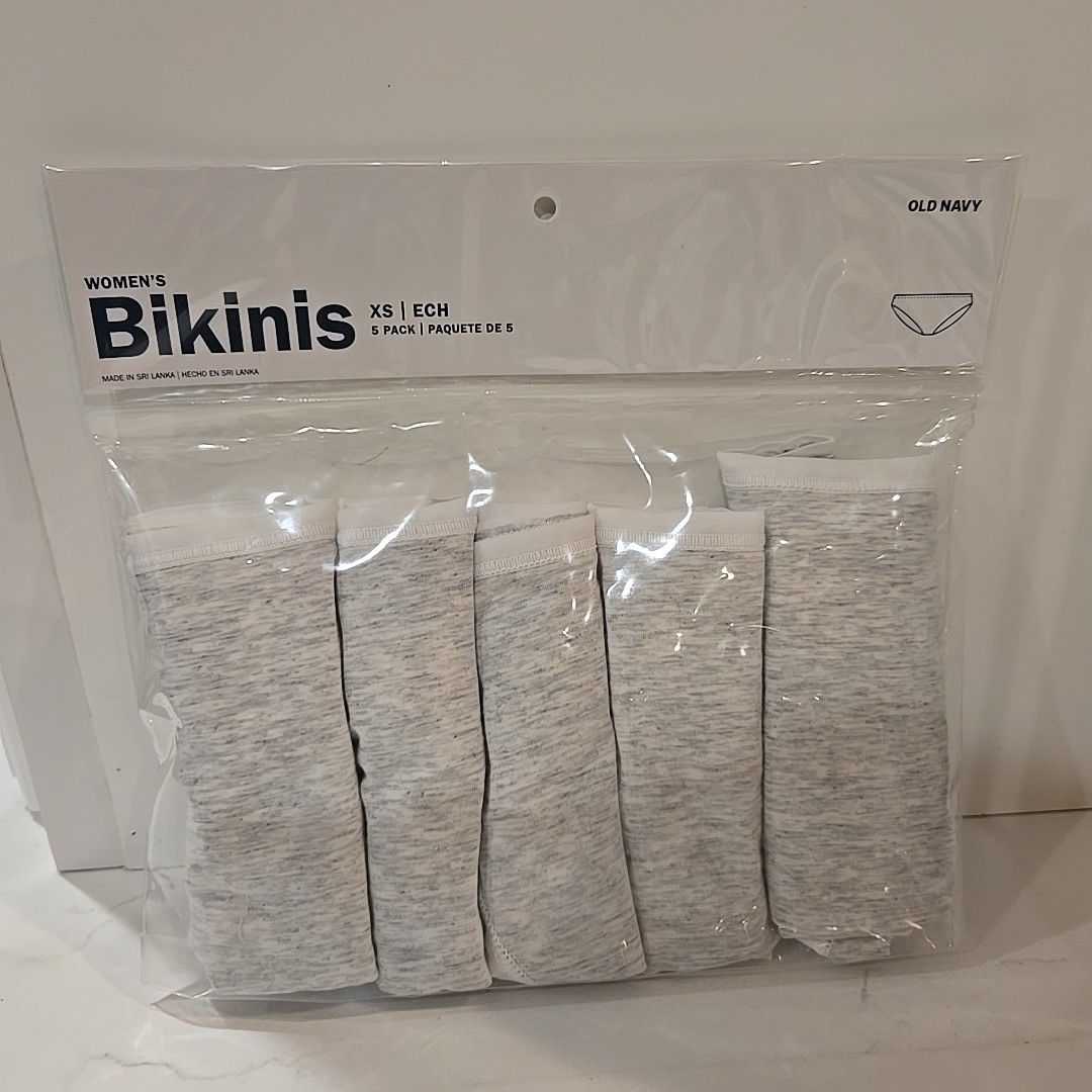 Old Navy Bikinis Underwear Women’s 5 Pack Size XS – Gray – New