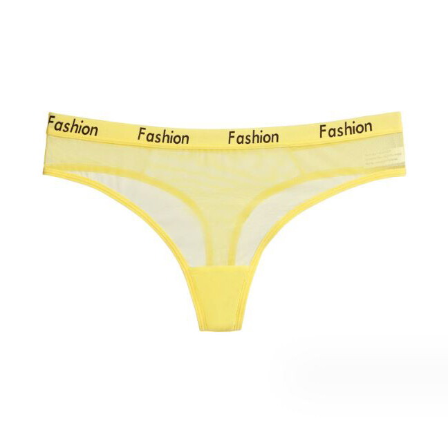 6 PCS Women Sexy Panties Thong G string High Cut Sheer Ladies Underwear