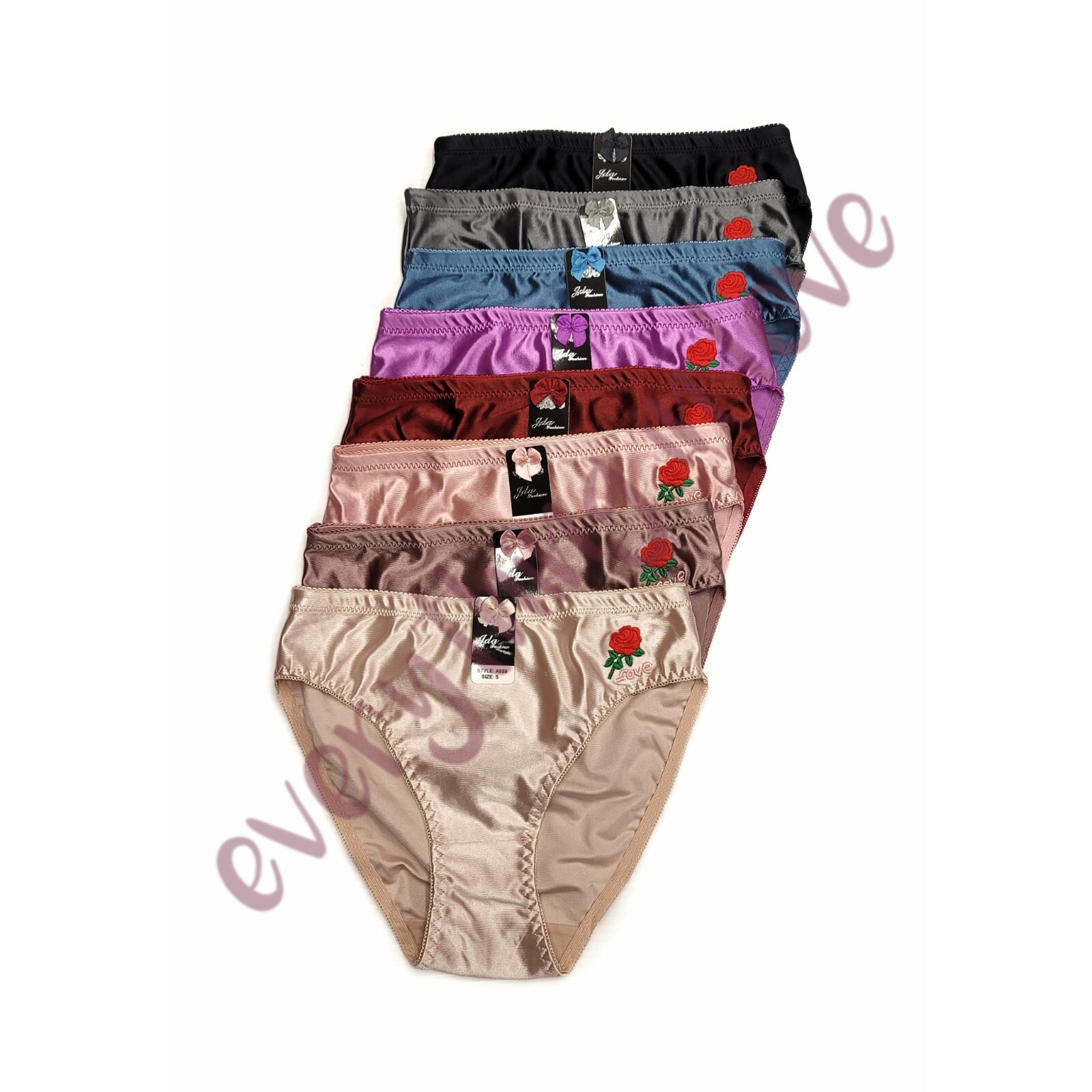 Women High Cut Full Coverage Comfort Satin Shiny Bikini Panty Underwear