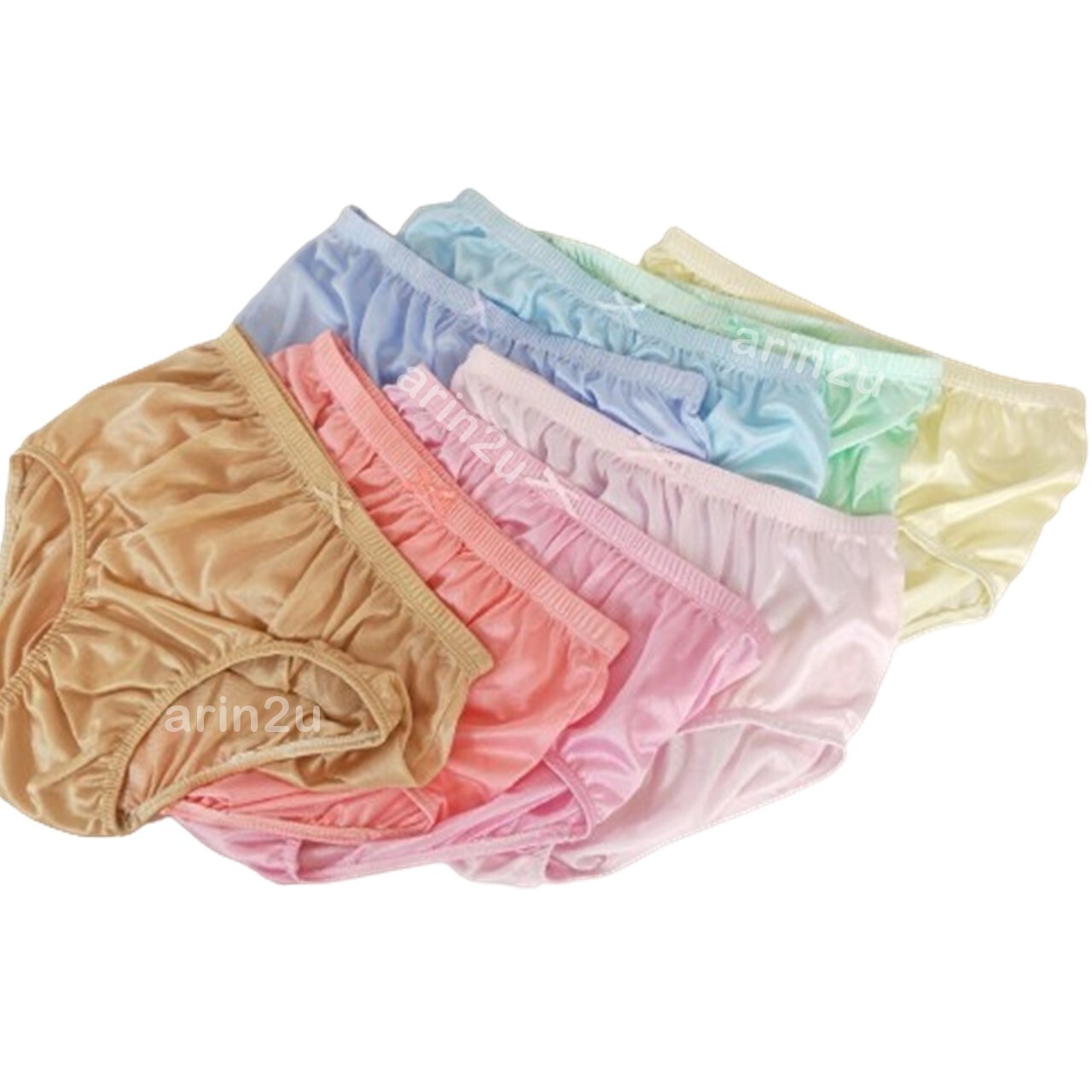 6 Pack Classic Nylon Underwea Size XL Full Coverage Briefs Panties Lingerie Asso