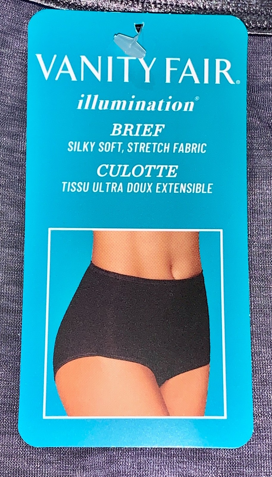 VANITY FAIR Shine Illumination Steel Violet Purple Brief Panty Womens M 6 3XL 10