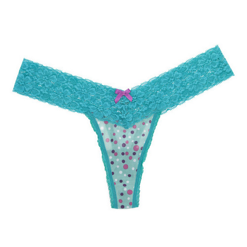 Affinitas Green Lace One Size Thong Low Rise Cupcake Panty Gift Pack Panties