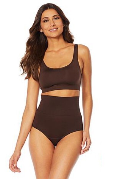 Yummie White Seamless Girlshort Retro Brief Shapewear Wardrobe Essentials NEW