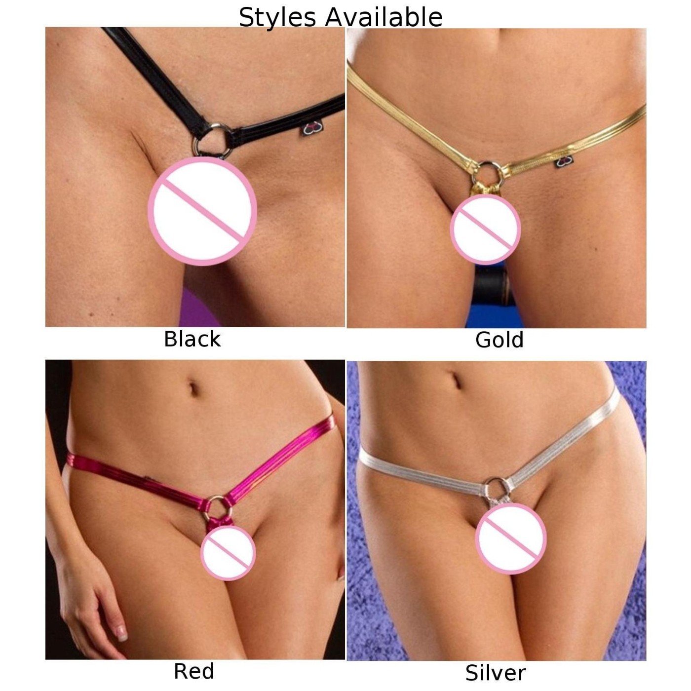 Attractive TBack Crotchless Female Underwear Thin Straps for Hotel Use