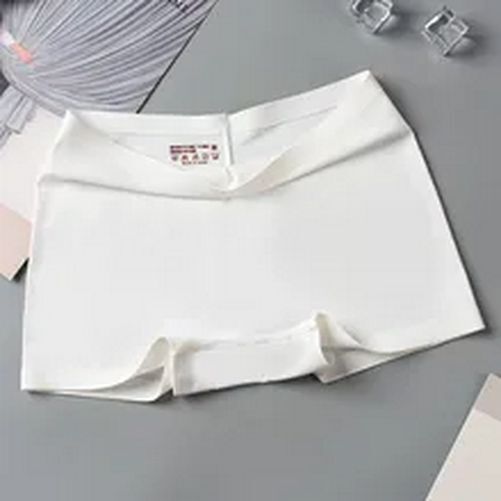 Cotton Crotch Underwear-Seamless Antibacterial Boxer Short Thin Safety Pants 2PC