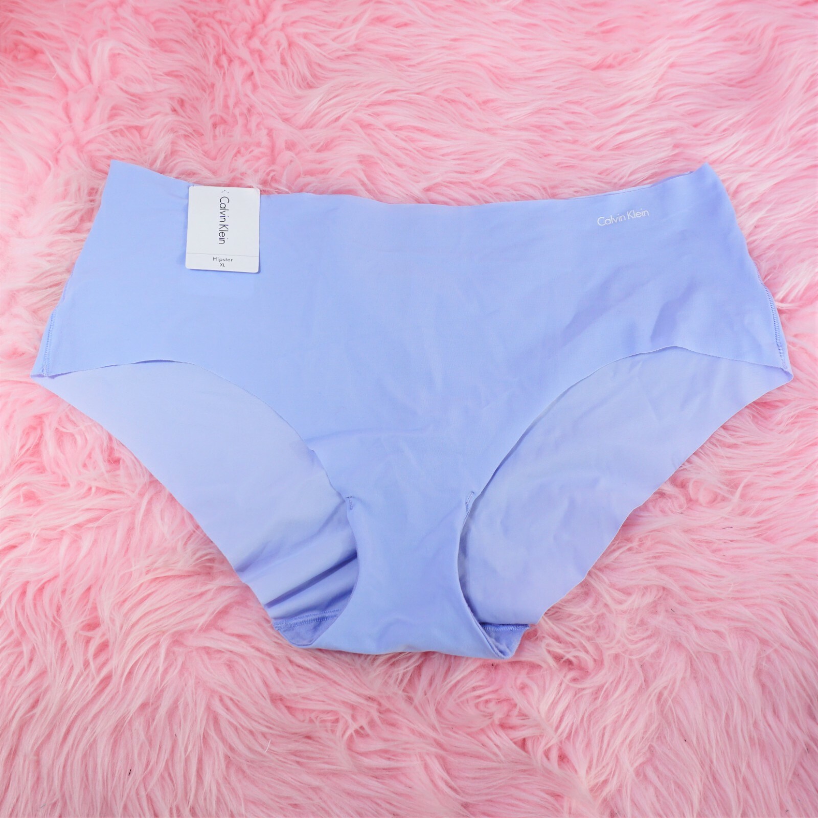 Seamless NYLON Calvin Klein ladies Blue stretch hipster panties soft smooth XL