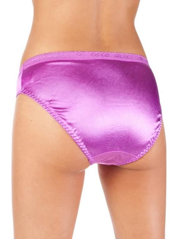 6 PRETTY SATIN BIKINIS Style PANTIES Womens Under #38306M Coco Multi-Color M