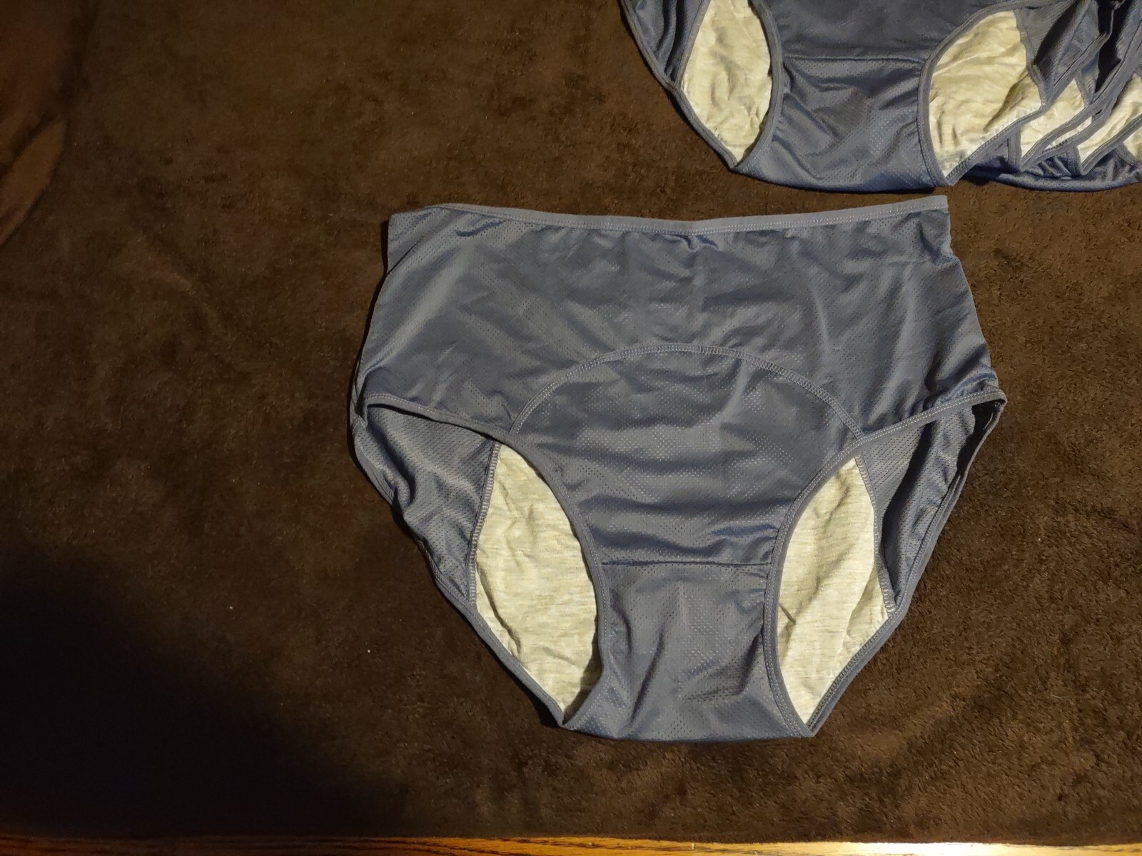 NEW 6 Pack Gray Leak Proof Panties Briefs Underpants Knickers, Women’s Sz S/M