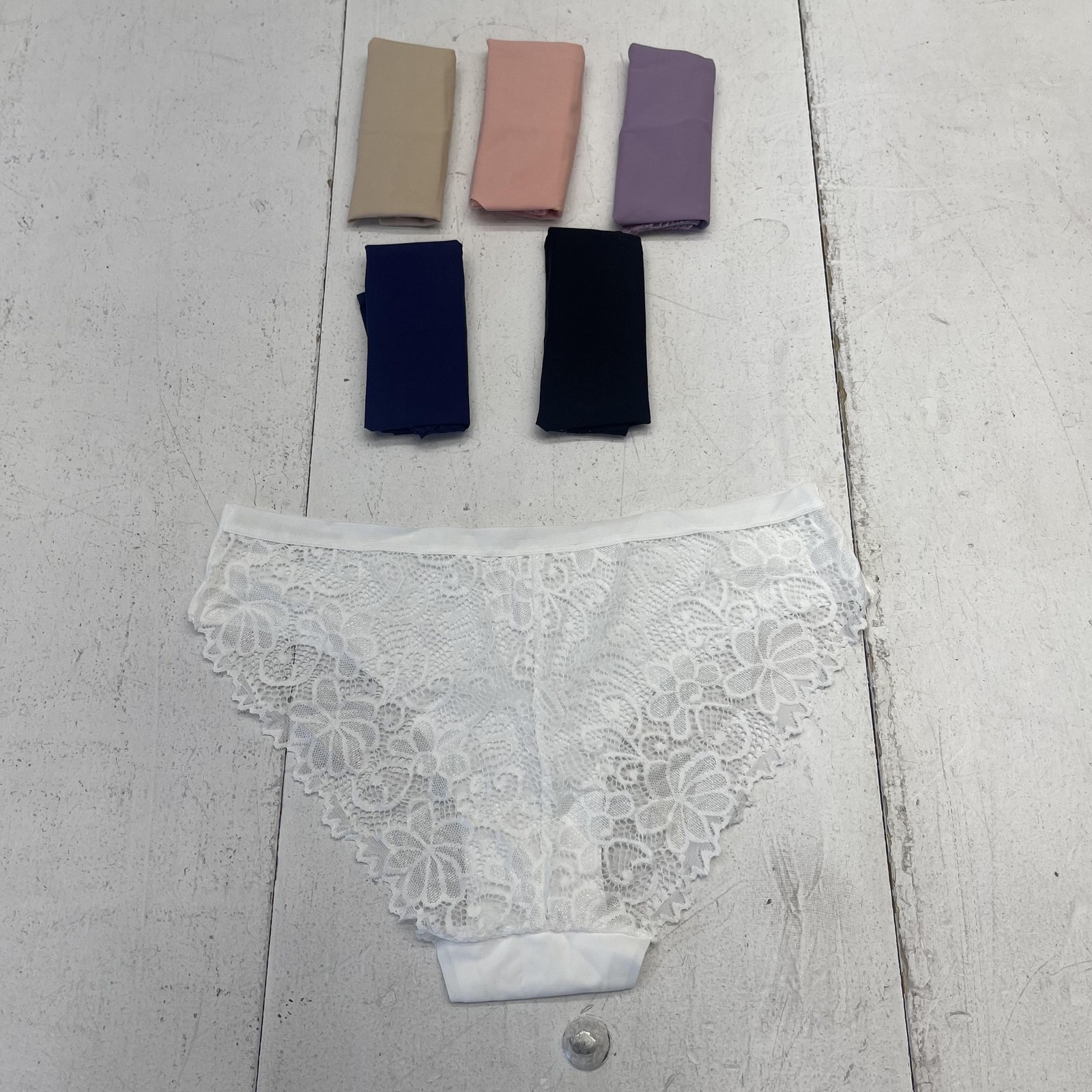 DHFBABY Bikini Panties Womens Medium Multicolor Lace Tagless 6 Pack Stretch