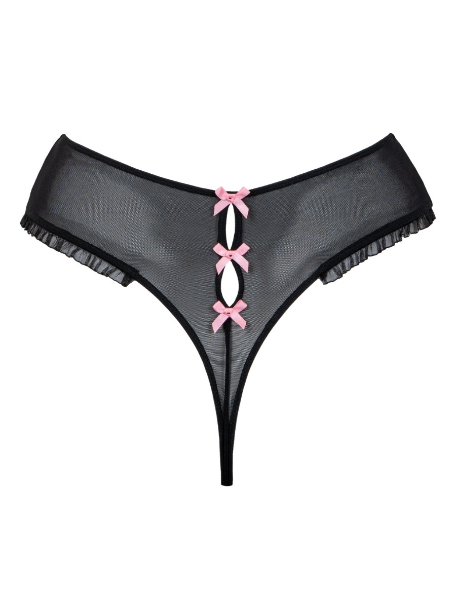 XS (8) Curvy Kate Frill Me High Waisted Thong Semi Sheer Knickers Brief Lingerie