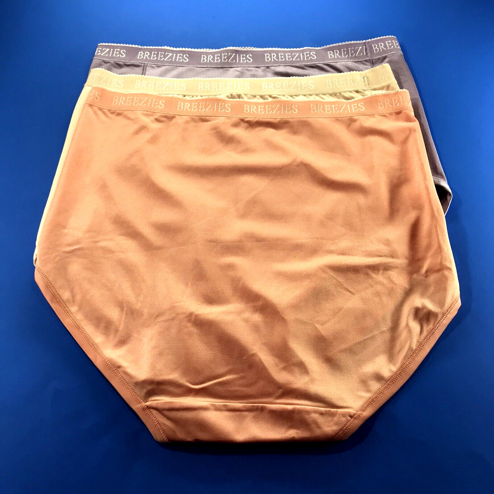 Breezies – Large – Nylon Microfiber Women’s Full Brief- 3 Pack-See Description