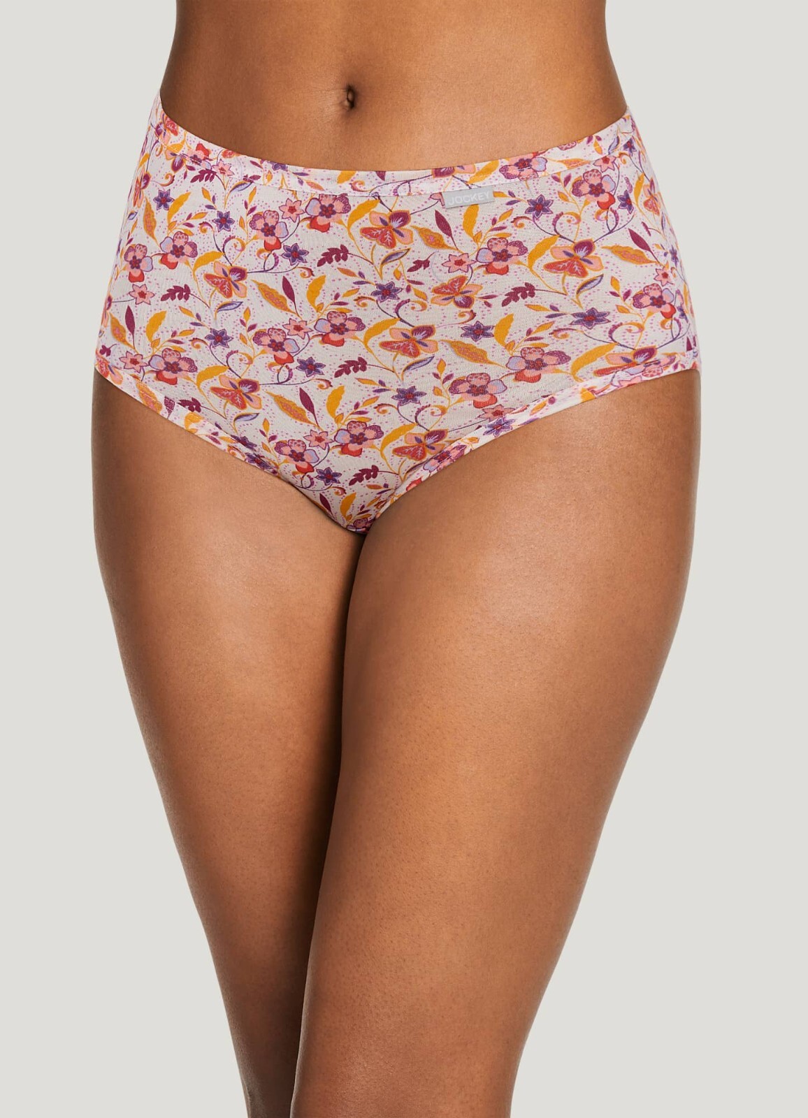 Jockey Size 6 M Elance Briefs 100% Soft Cotton Elance Comfort Purples Floral