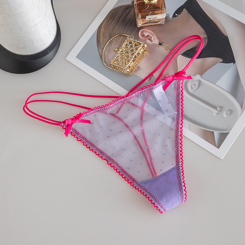 3 Pack Lot Sexy Womens See Through Sheer Panties Thongs G string Brief Underwear