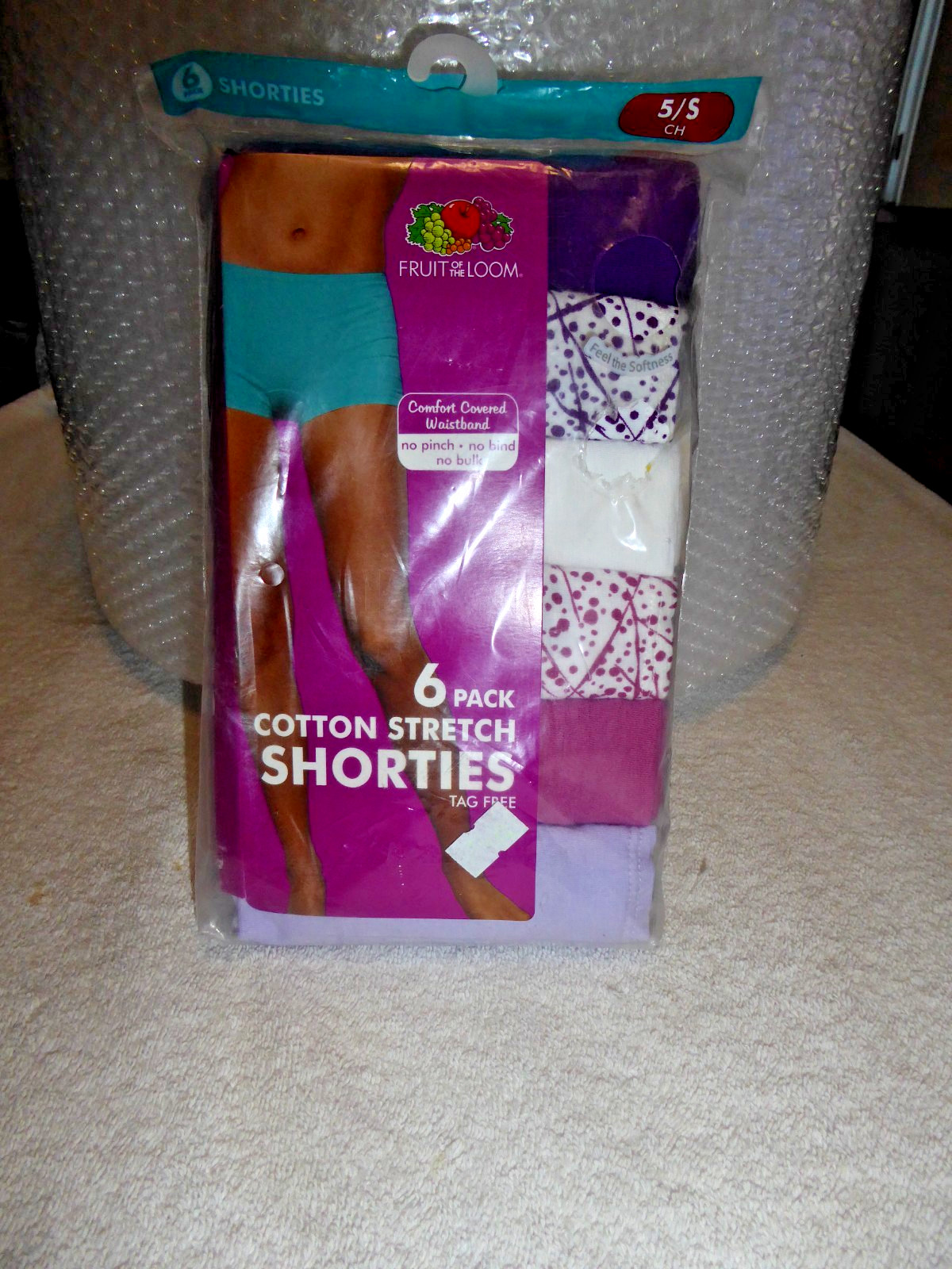 Fruit Of The Loom Women’s SIZE 5 Cotton Stretch Shorties/Boxers Asst. Colors
