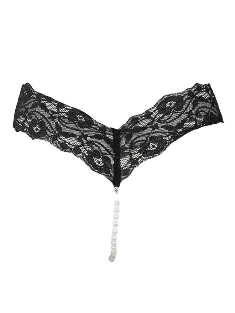 7504💖Naughty-n-nice Panties Thong G-String underwear – beaded crotch – O/S