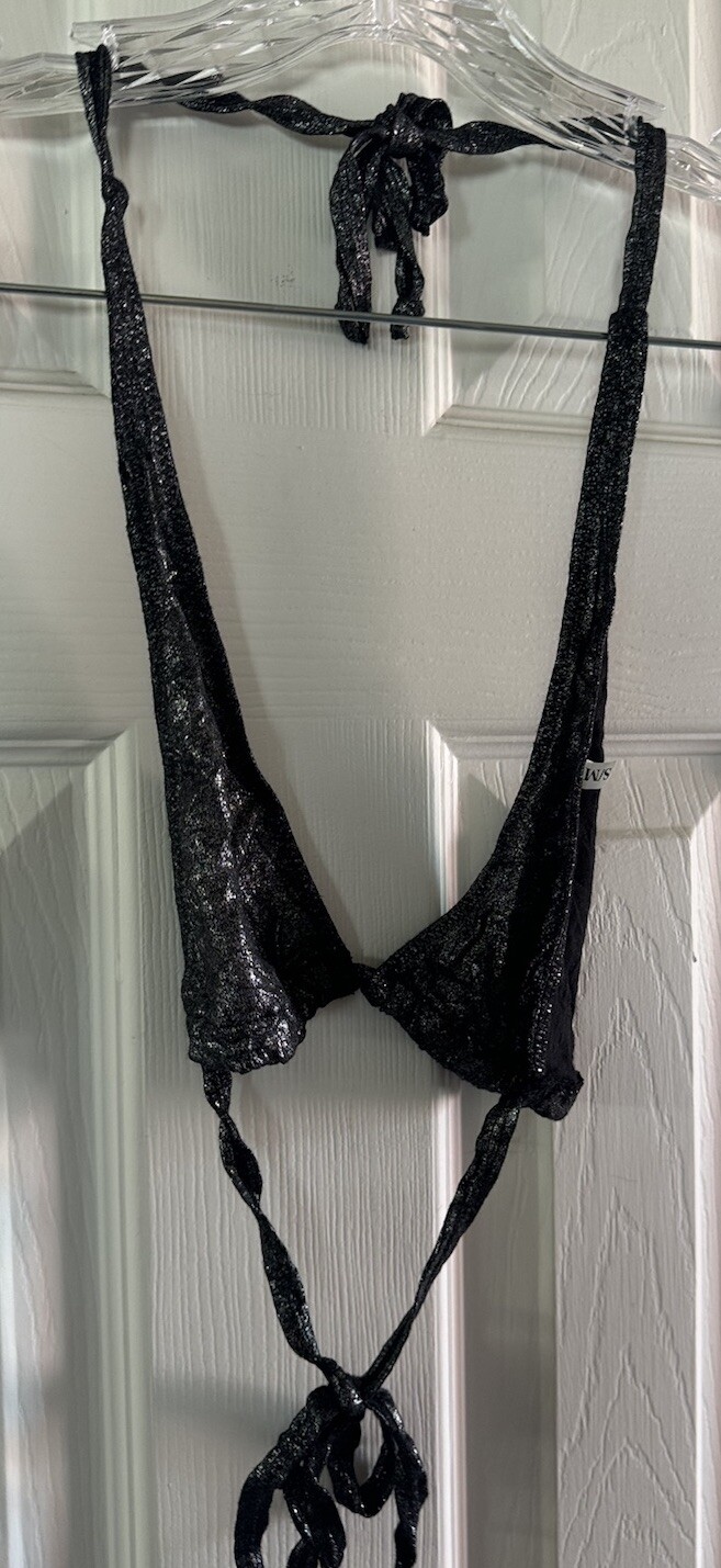 👙👙Leg Avenue Black Glitter Lingerie Stripper Bikini Size S/M👙👙