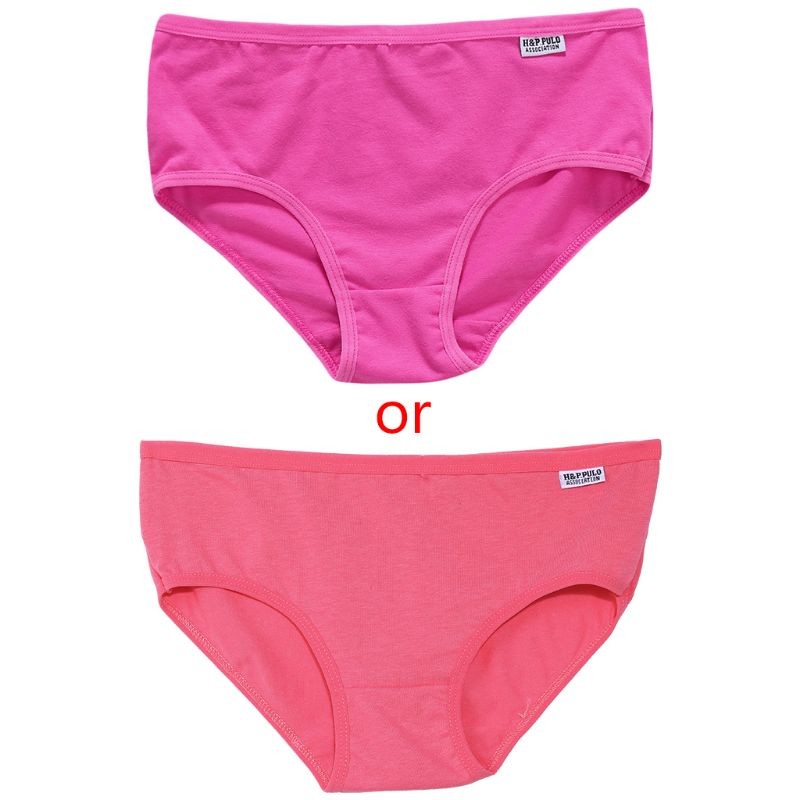 Womens Girls Cotton Underwear Brief Solid Panties Breathable Underpants L Size