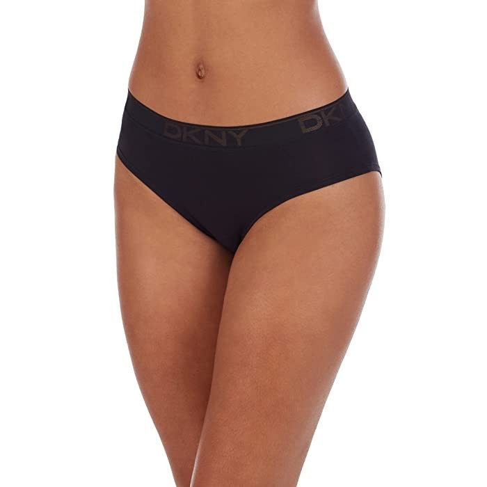 DKNY L47737 Womens Assorted Cotton Hipster Panty 3-Pack Size S