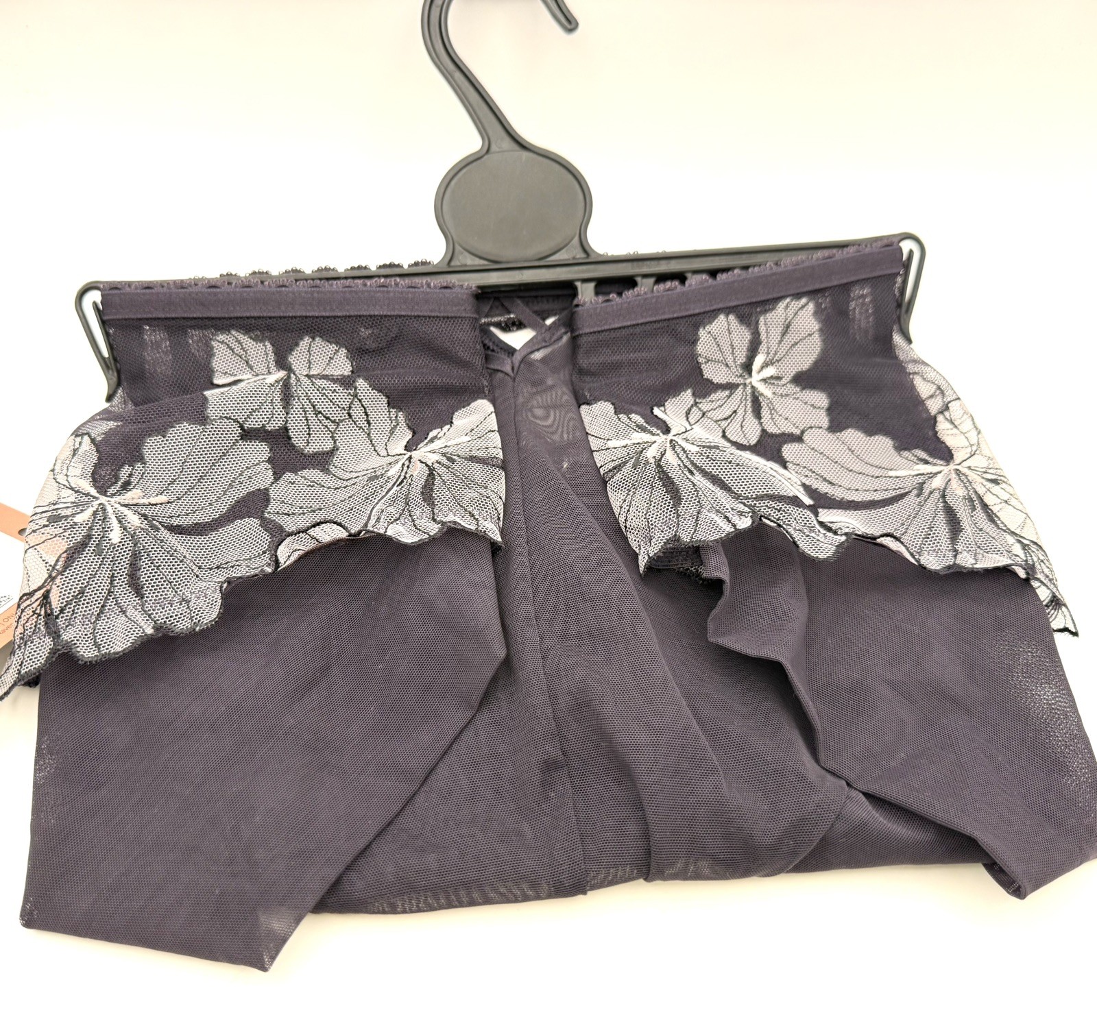 Marks & Spencer Knickers Rosie Moondust Purple Embroidered High Leg Size 22 New