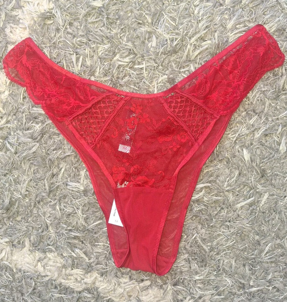 Adore Me/VS High Leg Cheeky Panty NEW Medium Red