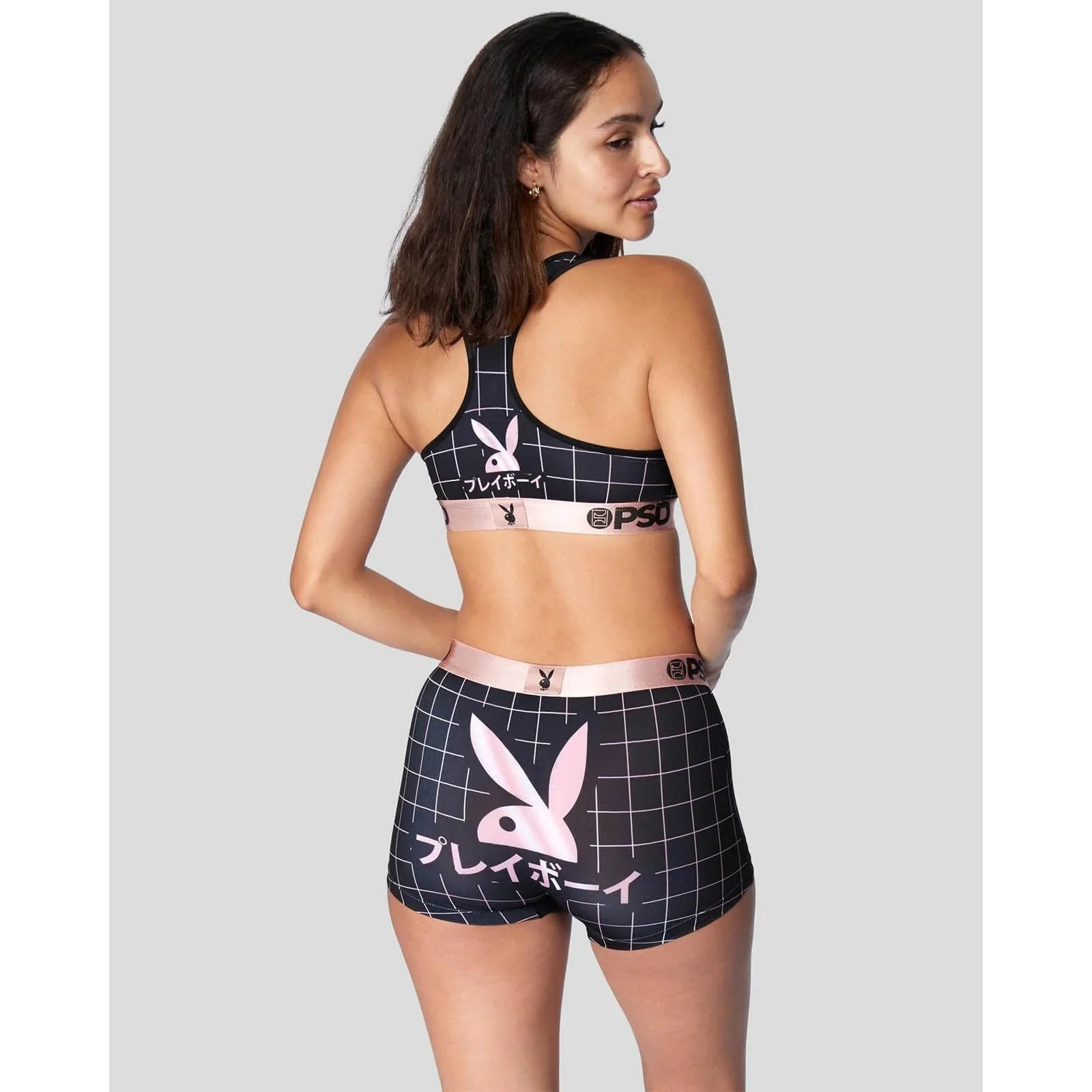 PSD Underwear Playboy RHD Kanji Grid Boy Shorts Sport Bunny Quality