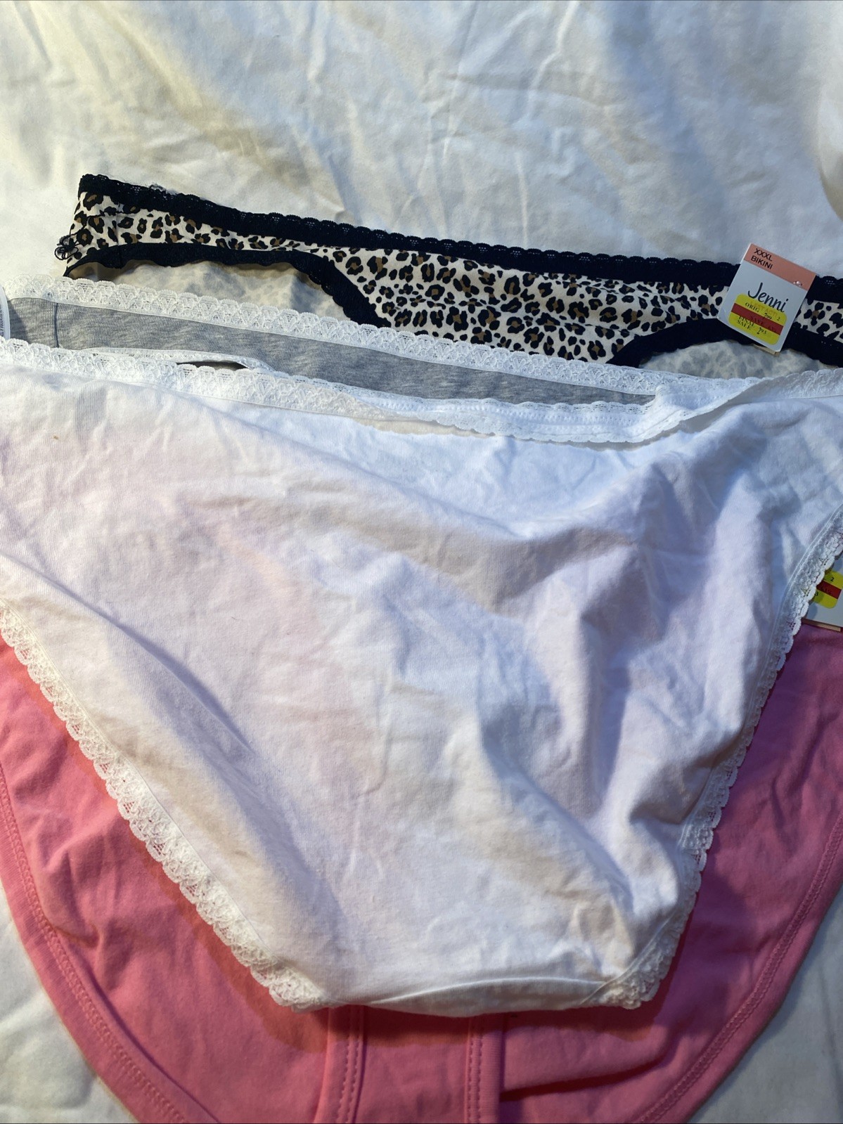 Jenni Intimates 4 Pieces Of Bikini Lace Trim Panties Underwear Size XXXL New