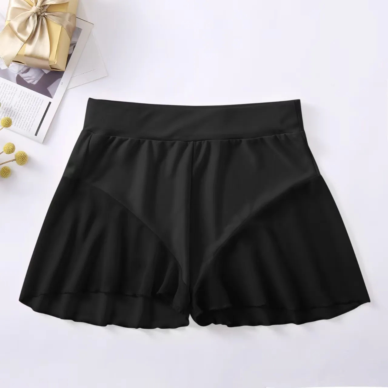 Women’s Sheer Ruffle Mini Skirt with Thong Dancewear