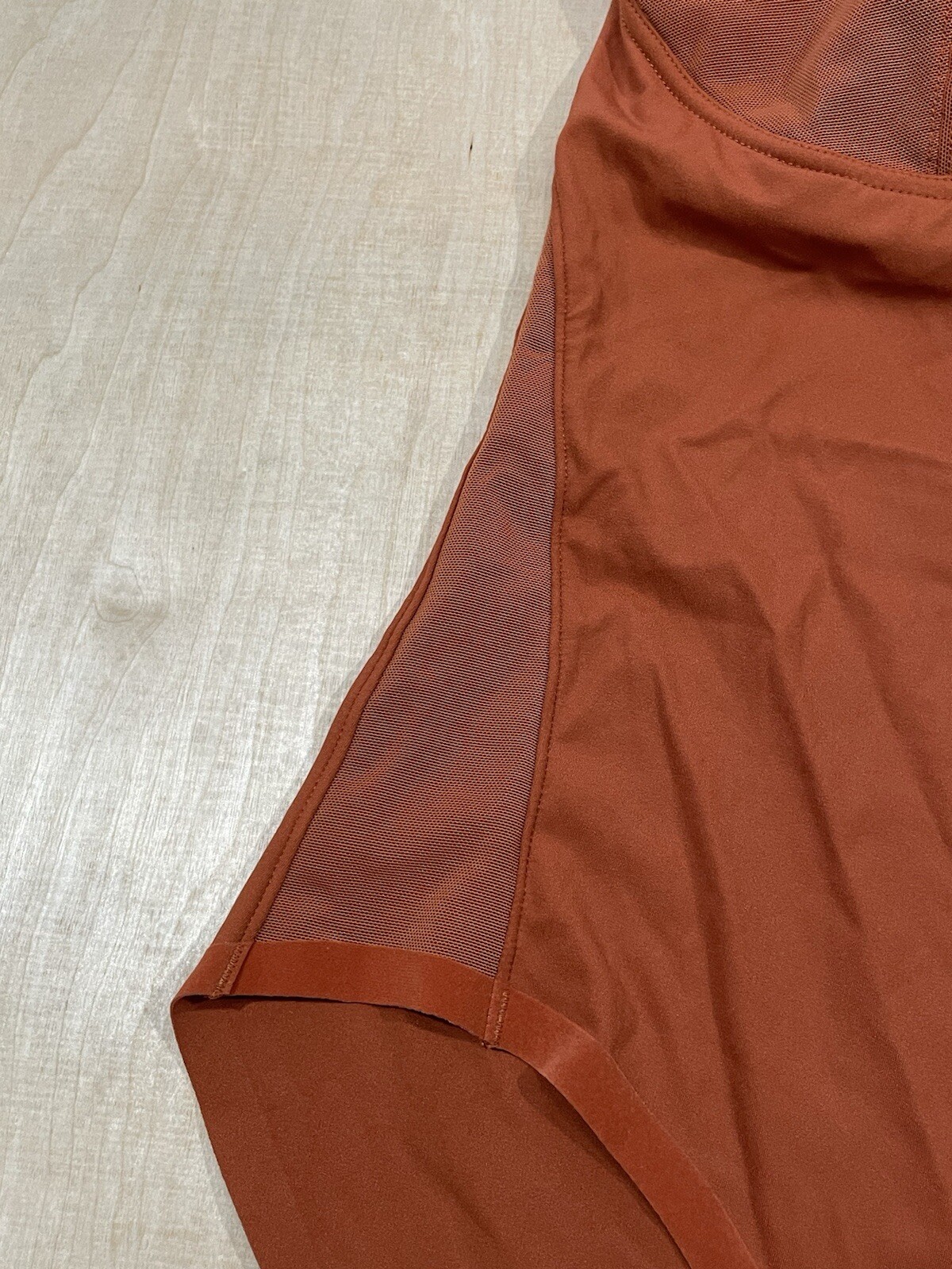 Knix Mesh Wireless BodySuit Size SXX Ginger Cookie