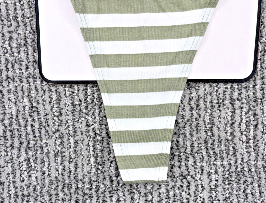 Victoria’s Secret PINK NWT Medium Green Stripe Micro Thong Panty Spellout Sexy