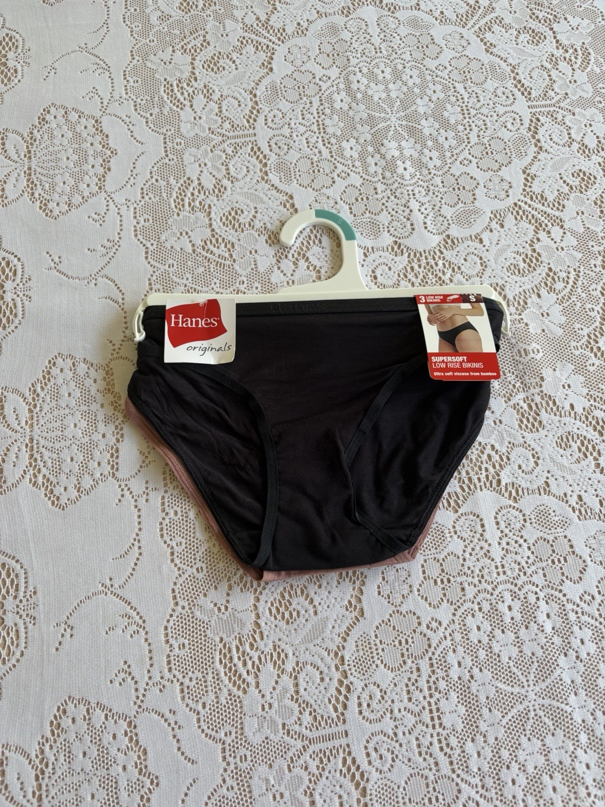 NEW Hanes Originals Women’s 3pk SuperSoft Low-Rise Bikini Underwear Size Small