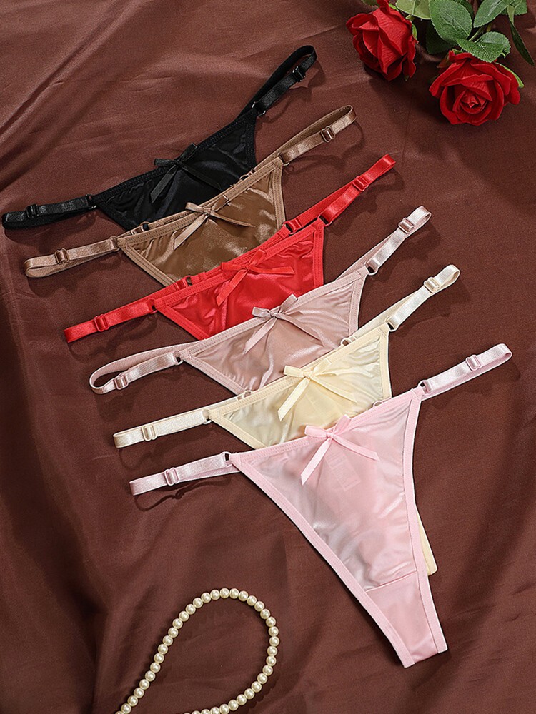 Women Silky Satin Panties Underwear Thongs Lingerie G-string T-back Brief US