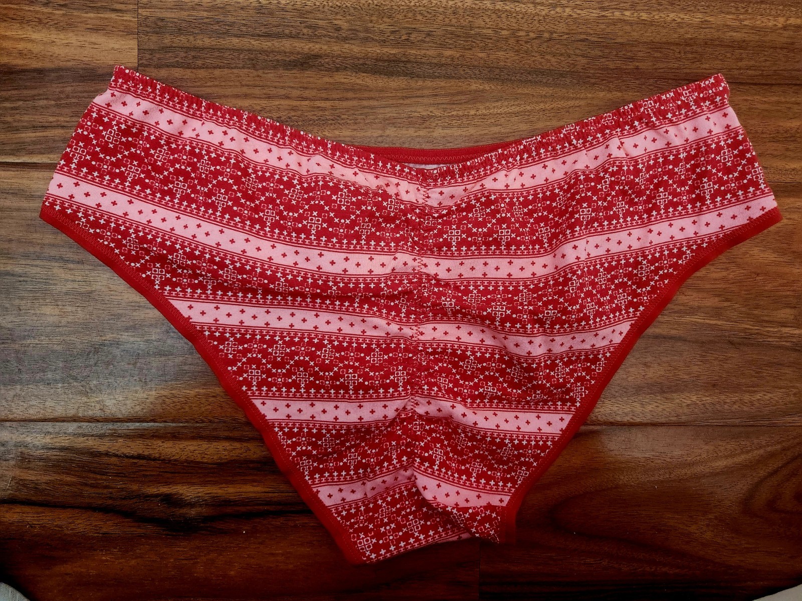 NWOT VICTORIA’S SECRET LARGE HIP HUGGER PANTIES PINK RED VINTAGE