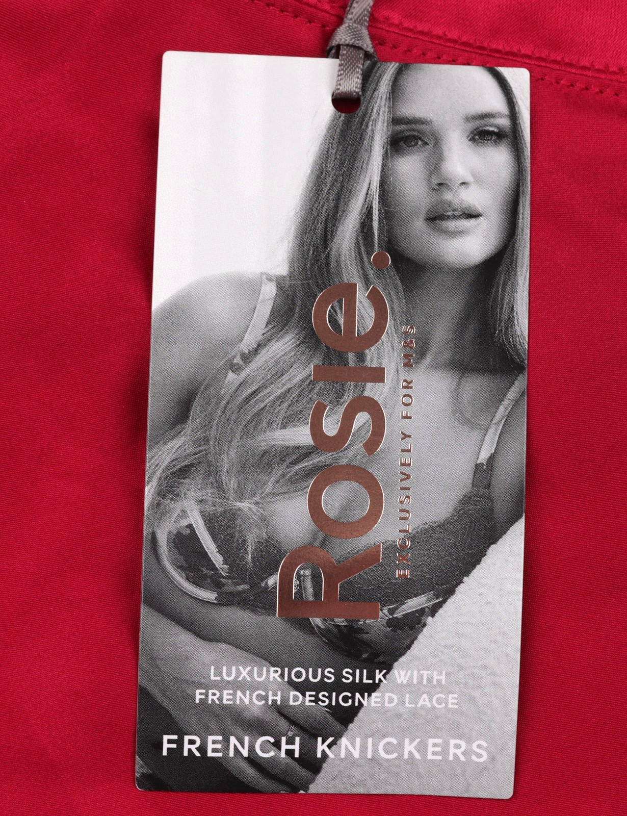 M&S Rosie Silk French Knickers Red Womens Size 22 zz