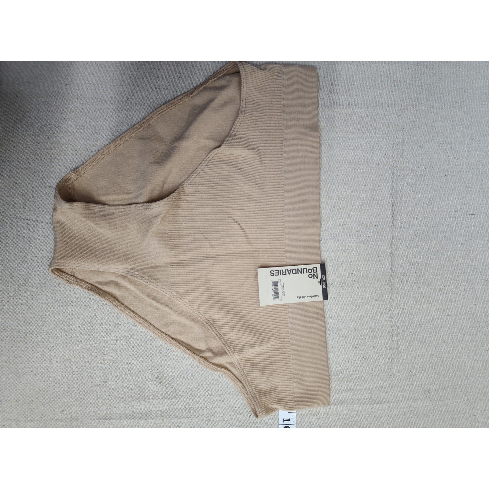 No Boundaries Seamless High Leg Ribbed Panties XXL 20 Almond Tan 3 Pack Bundle