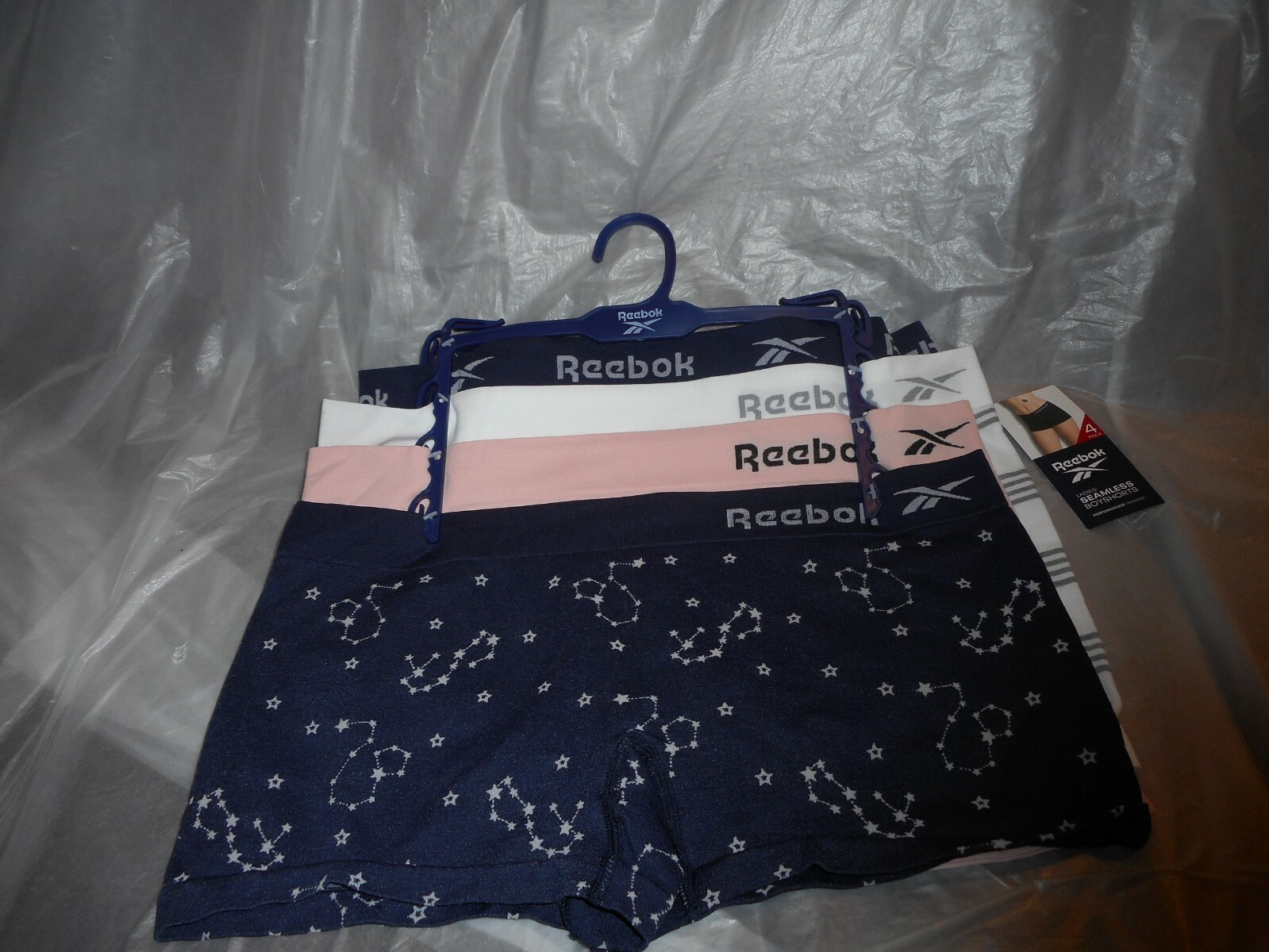 4 Pack REEBOK Women Seamless Multi Color Boyshorts Medium & XL