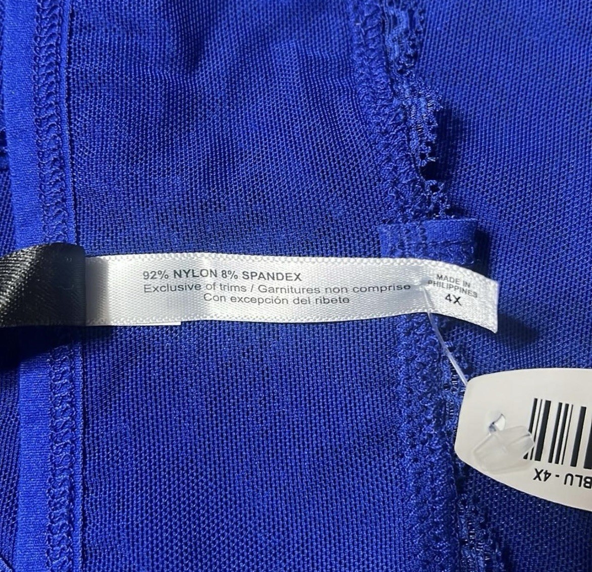 Adore Me Panty Sz 4XL Royal Blue Lace Thong Feminine Sexy