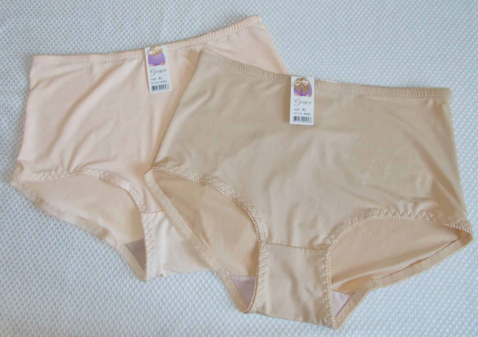 Lot 2 New Light Control Panties Full Cover Brief Microfiber Stretchy 32-36W XL