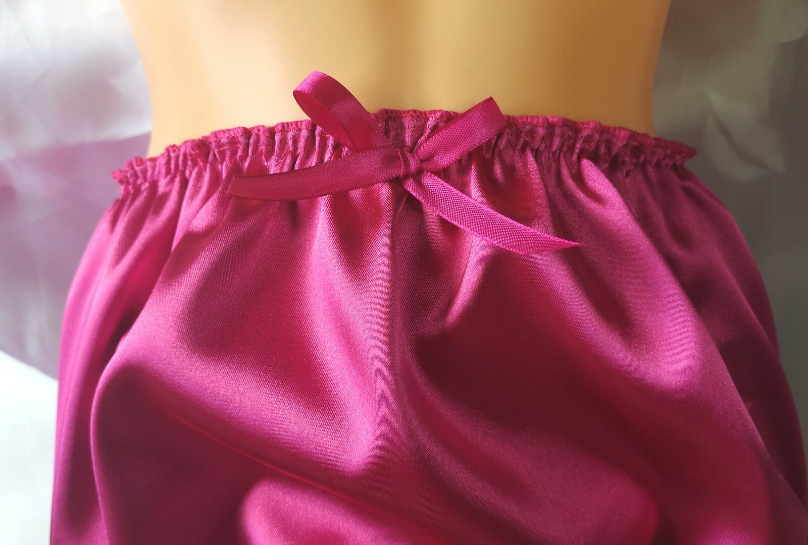 🌸MADE TO ORDER* Plain “SATIN SISSY Granny style Knickers”..8″ sides.🌸
