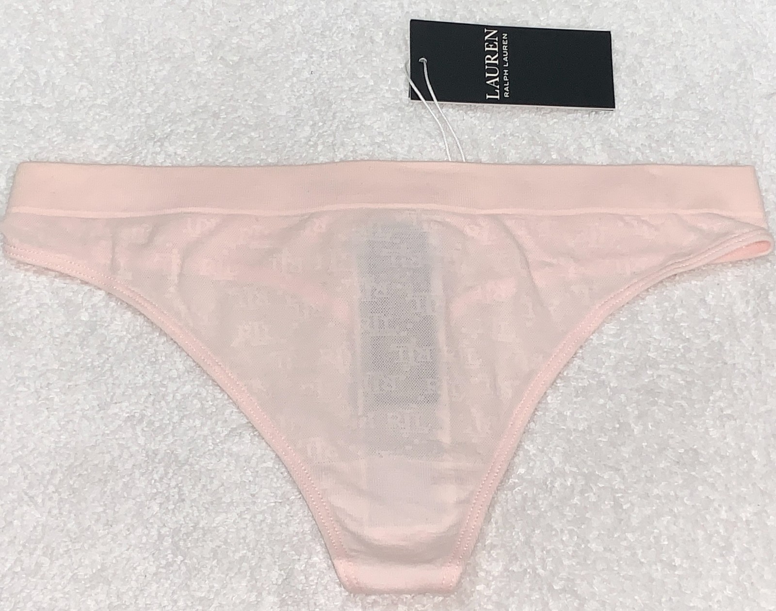 POLO RALPH LAUREN Monogram Mesh Morning Pink Thong Panty Womens XS 4 S 5 L 7 XL