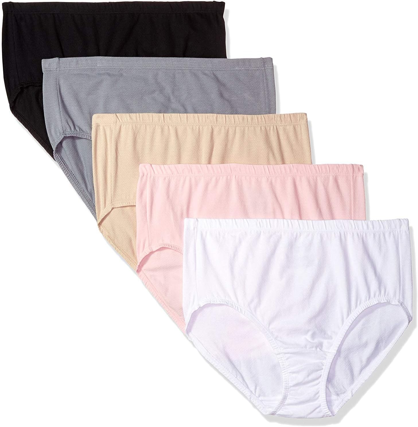 Ultimate Comfort: Women’s Plus-Size 5 Pack Breathable Briefs in Assorted Colors