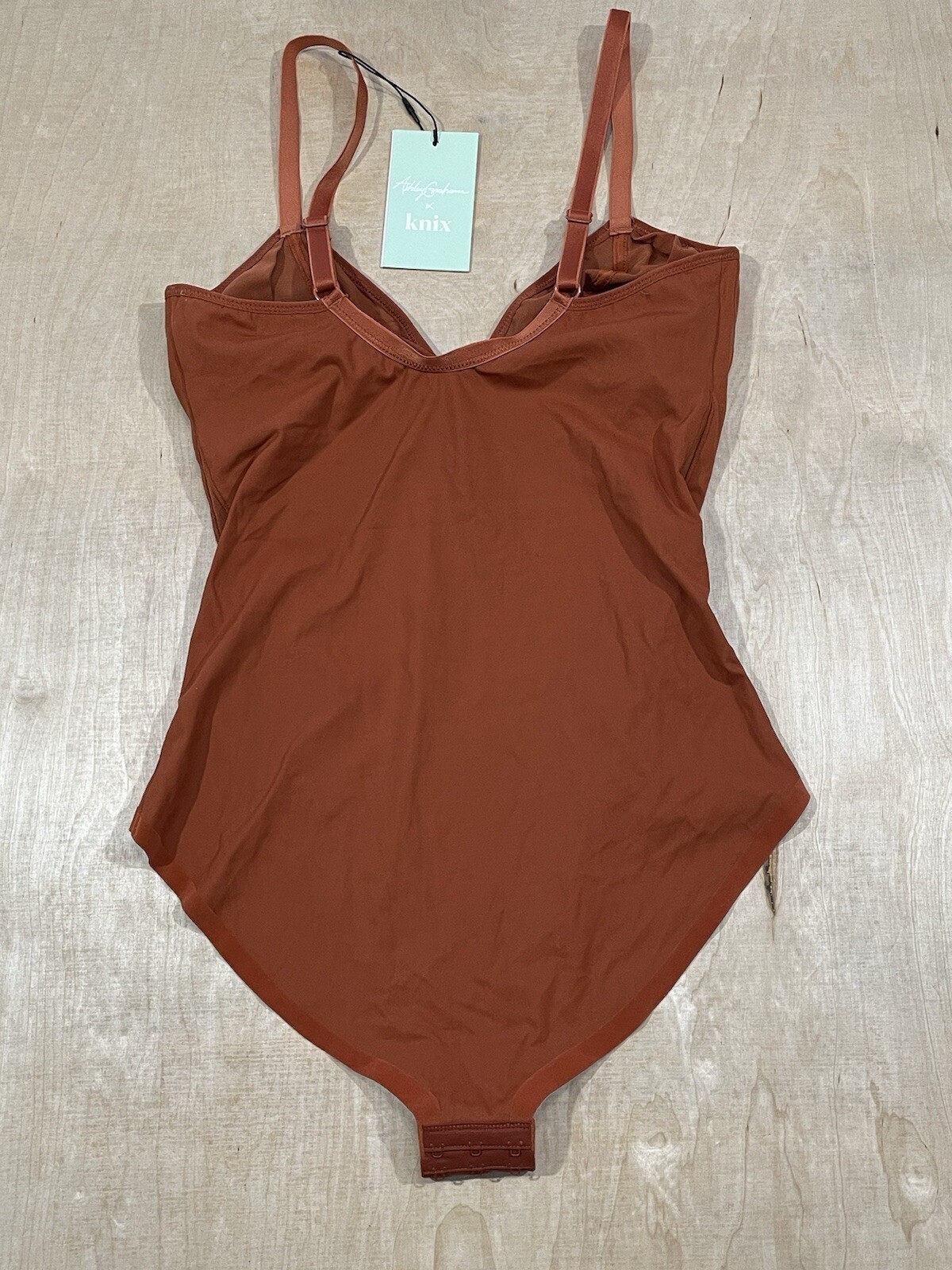 Knix Mesh Wireless BodySuit Size SXX Ginger Cookie