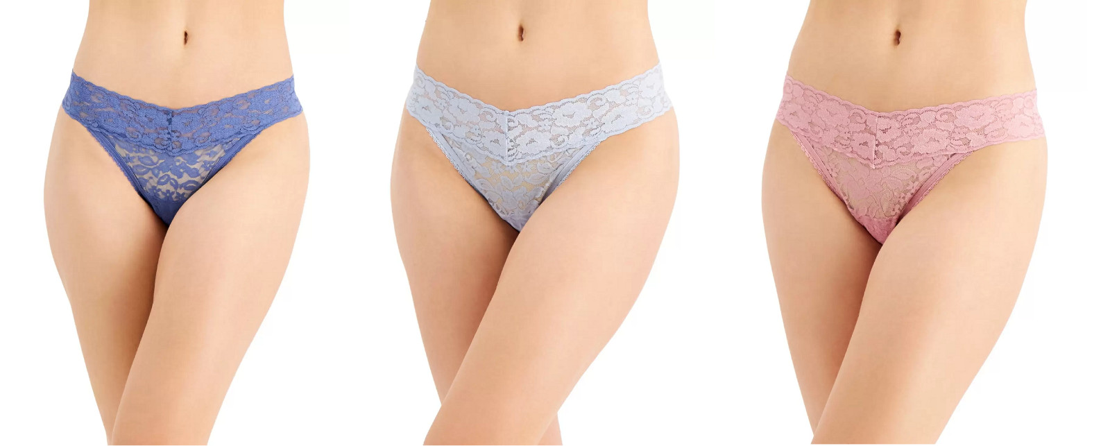 INC International Concepts Women’s Lace Thong Panty Underwear, Assorted Colors
