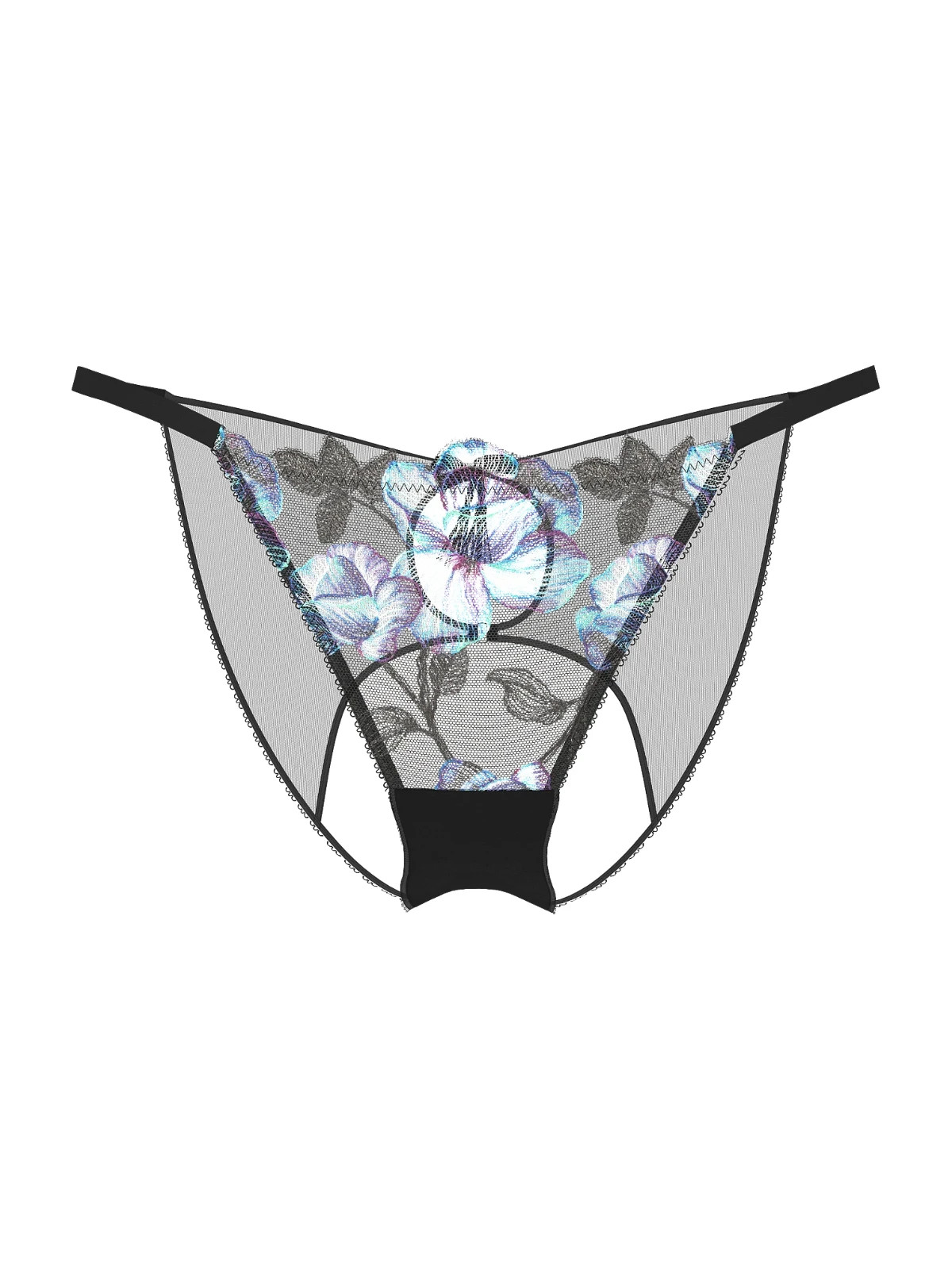 Victoria’s Secret Black Orchid Open Back String Bikini Panty M Medium NWT