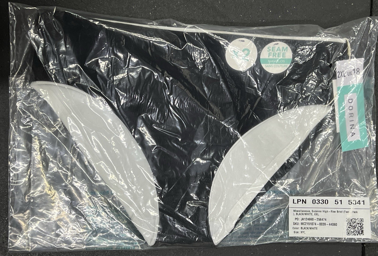 NWT DORINA Suzanne High-Rise Brief 2-pack Size 2XL (Unopened Package)