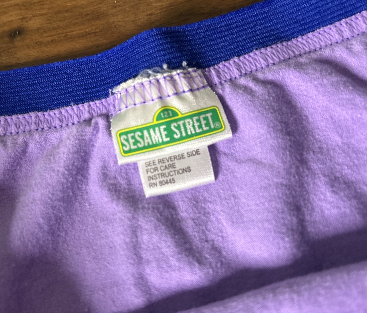 Vtg Sesame Street Cookie Monster Hipster Panties Cookie Power Sz 6 Kidcore Thick