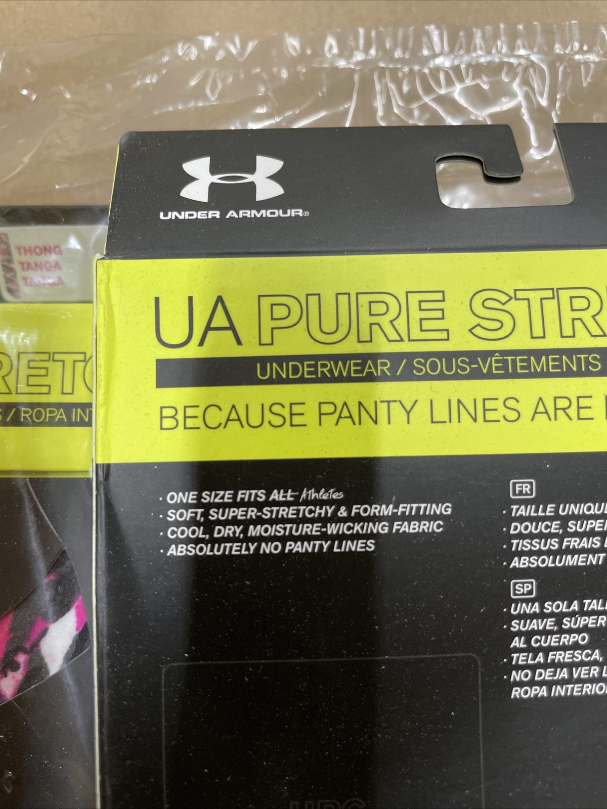 Under Armour UA Pure Stretch THONG Underwear Print One Size Fits Athletes