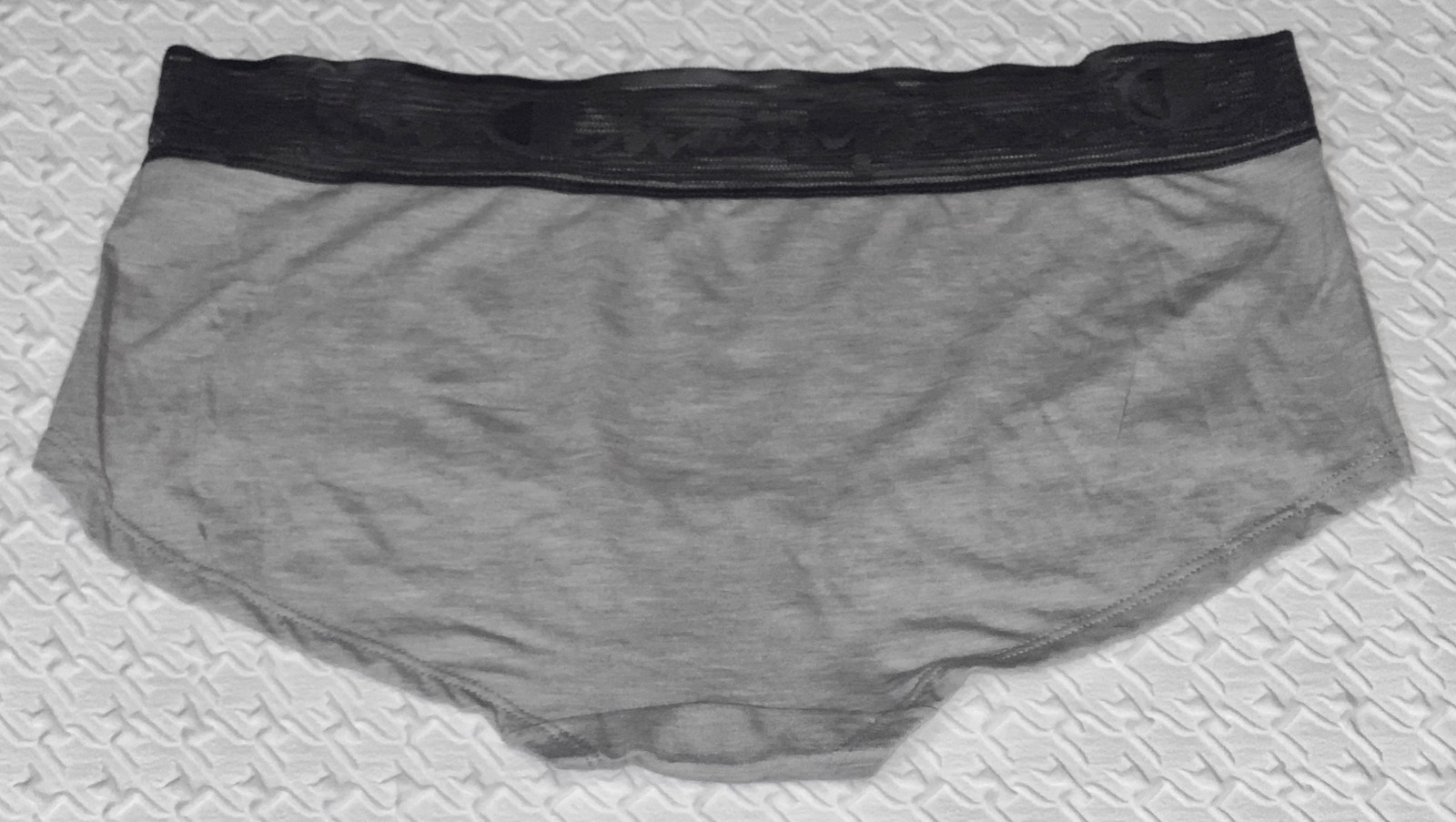 CHAMPION Wide Lace Logo Waistband Grey Girl BoyShort Panty Womens S M L XL 2XL