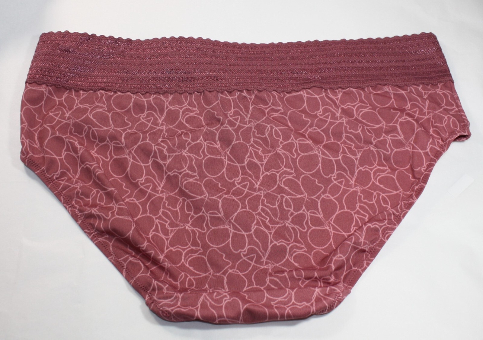 New set/3 WARNER’S no muffin top HIPSTER panties WHITE black DOT MAUVE FLORAL 9