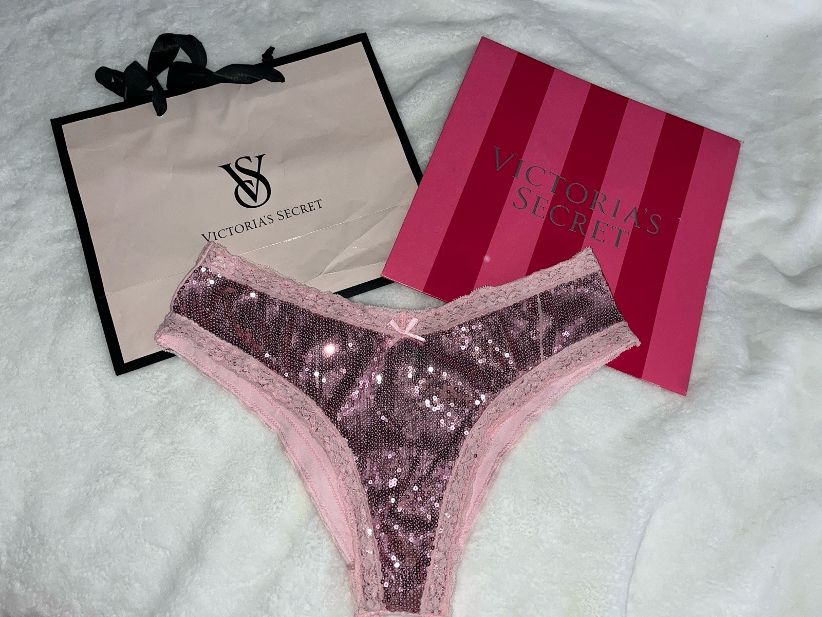 NWT Victoria Secret Simmering Pink Brazillian Panties Size Large